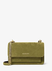Claire Large Suede Shoulder Bag