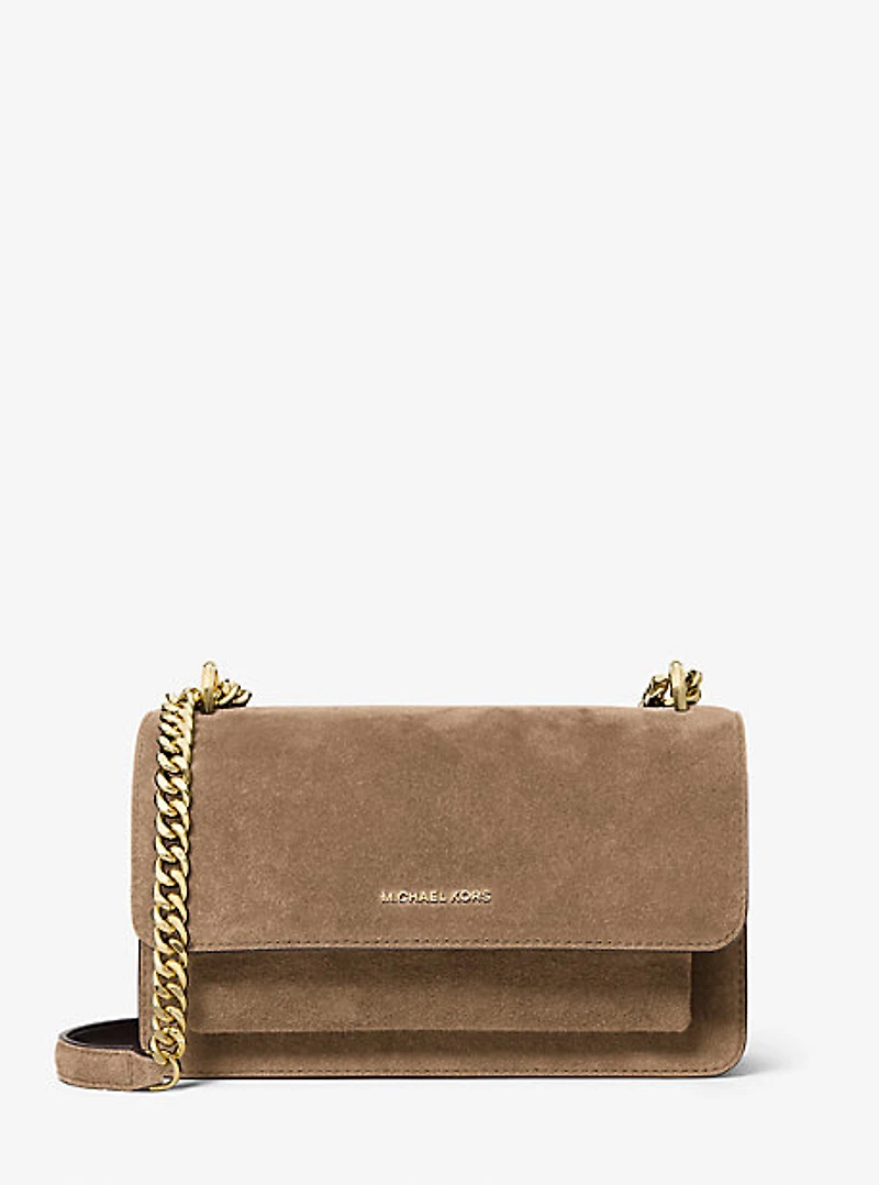 Claire Large Suede Shoulder Bag