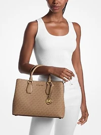 Camille Large Signature Logo Satchel