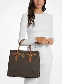 Hamilton Moderne Large Signature Logo Satchel