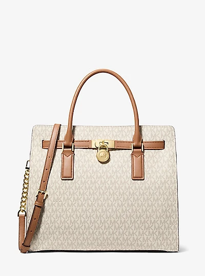 Hamilton Moderne Large Signature Logo Satchel