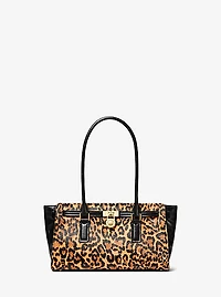 Hamilton Moderne Small Leopard Print Calf Hair Satchel