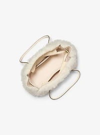 Hamilton Moderne Small Faux Shearling Satchel