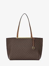 Evelyn Large Signature Logo Tote Bag