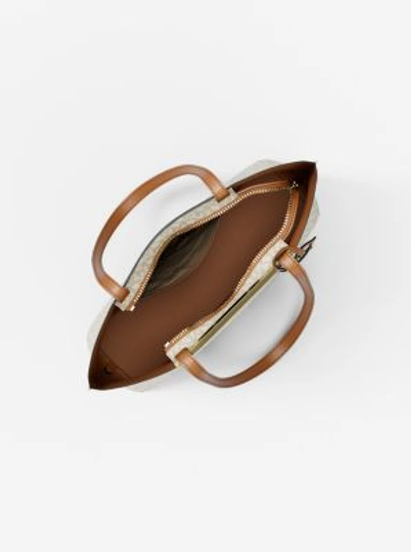 Evelyn Small Signature Logo Tote Bag
