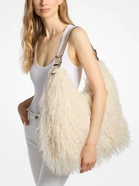 Nolita Large Faux Shearling Shoulder Bag