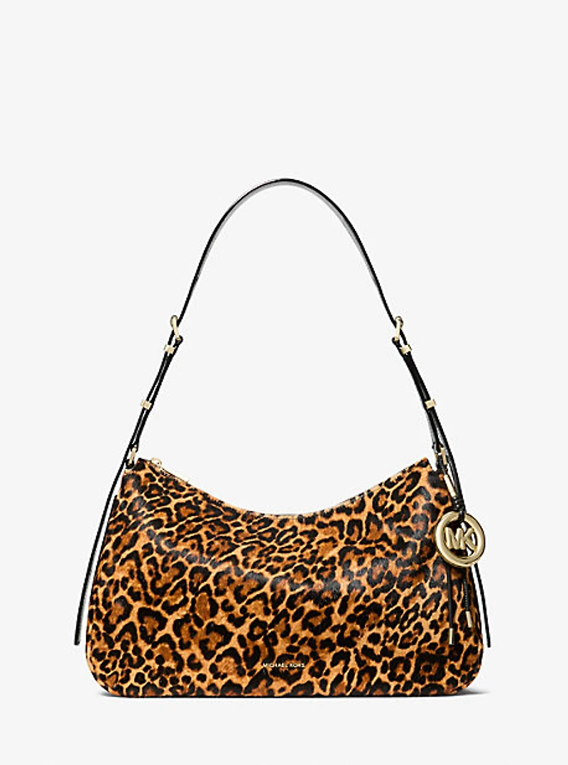 Nolita Medium Leopard Print Calf Hair Shoulder Bag