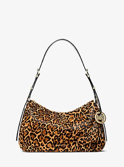 Nolita Medium Leopard Print Calf Hair Shoulder Bag