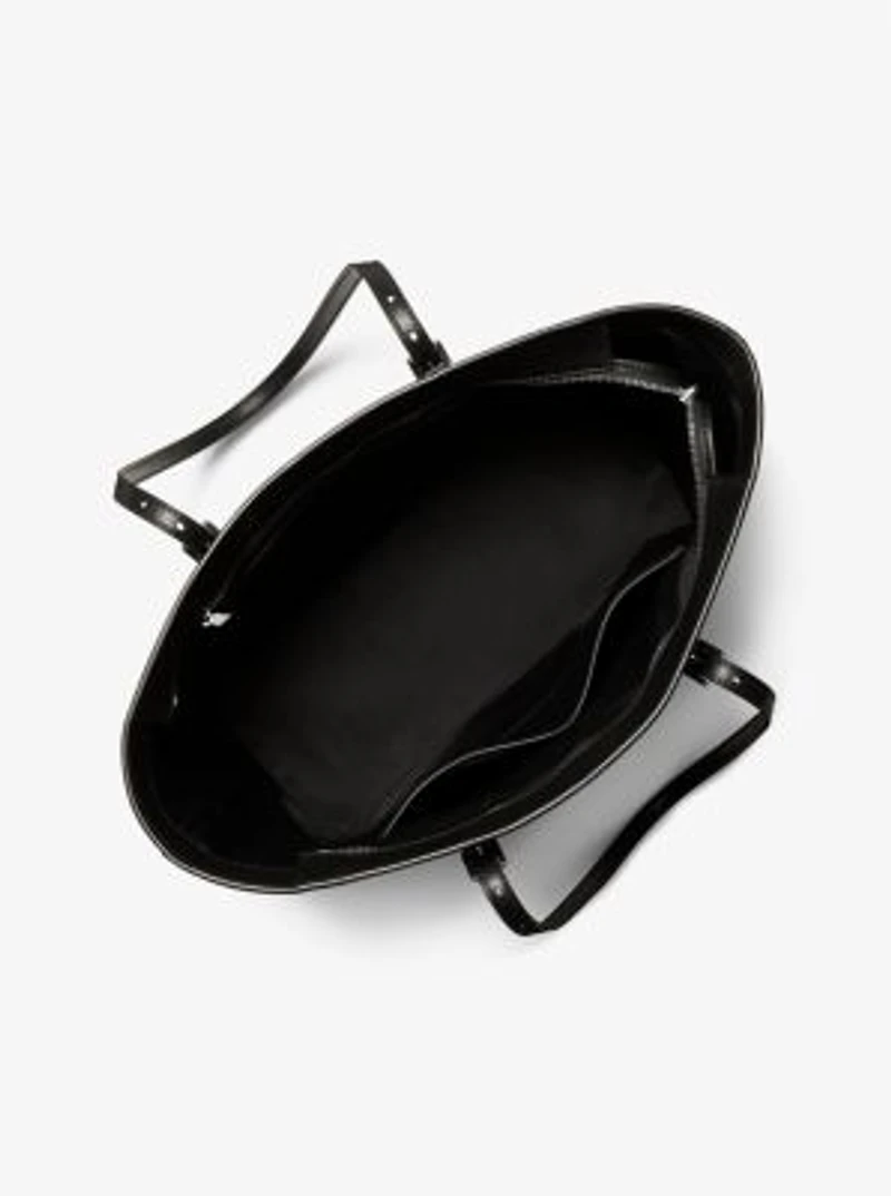 Quinn Large Metallic Signature Logo Tote Bag