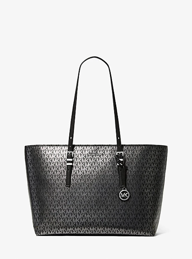 Quinn Large Metallic Signature Logo Tote Bag