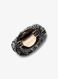 Limited-Edition Nolita Small Studded Fringe Suede Hobo Shoulder Bag