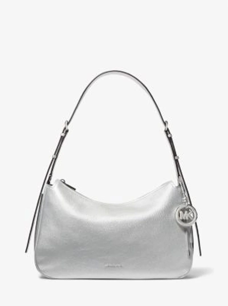 Nolita Medium Metallic Pebbled Leather Convertible Shoulder Bag
