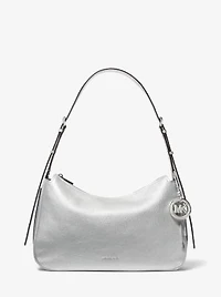 Nolita Medium Metallic Pebbled Leather Convertible Shoulder Bag