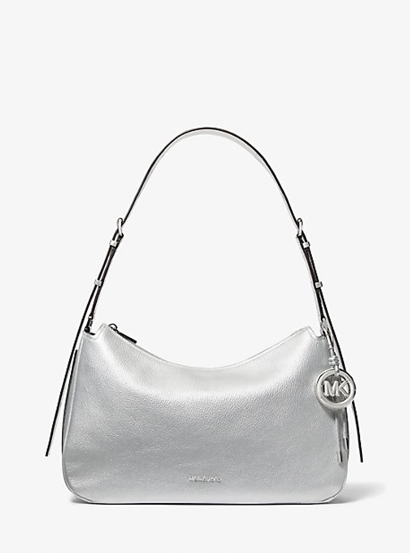 Nolita Medium Metallic Pebbled Leather Convertible Shoulder Bag