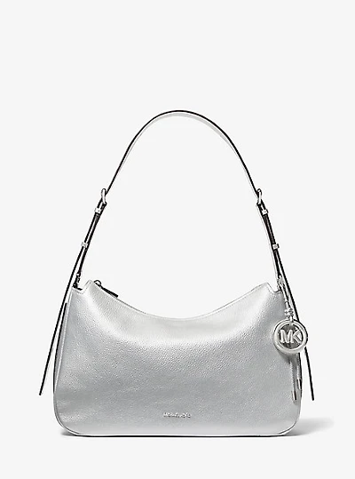 Nolita Medium Metallic Pebbled Leather Convertible Shoulder Bag