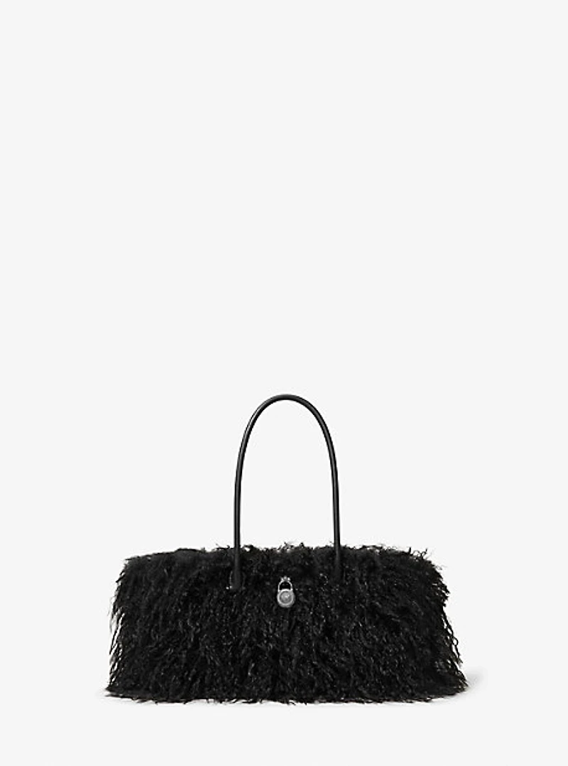 Hamilton Moderne Small Faux Shearling Satchel
