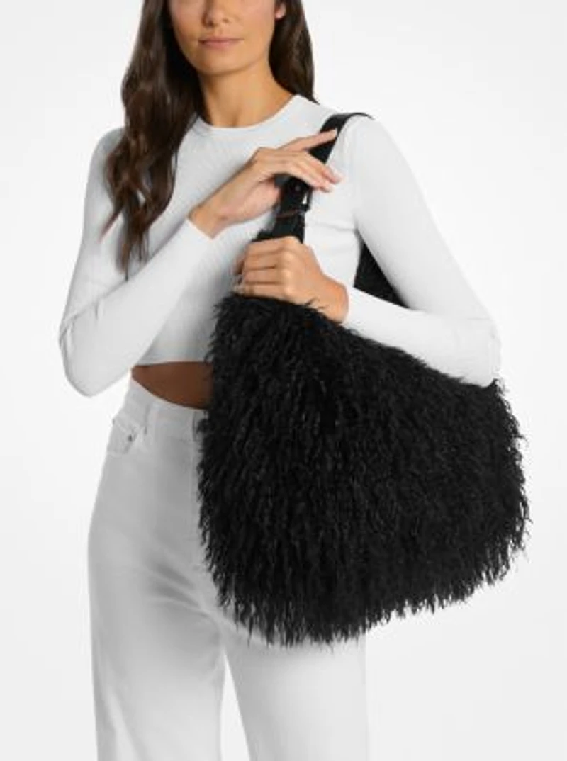 Nolita Large Faux Shearling Shoulder Bag