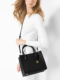 Mercer Medium Pebbled Leather Tote Bag
