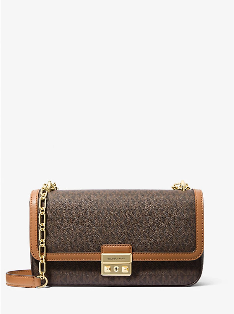 Tribeca Large Signature Logo Shoulder Bag