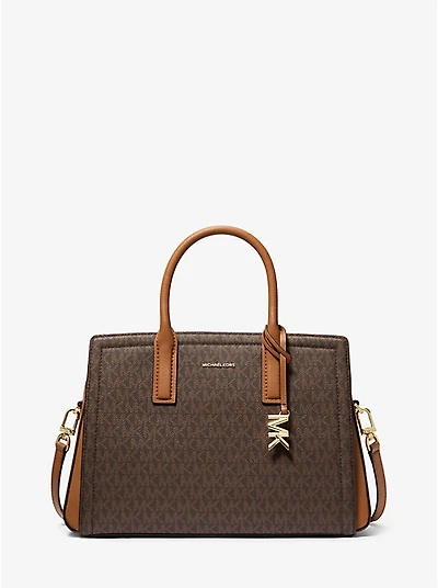 Laila Medium Signature Logo Satchel