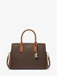 Laila Medium Signature Logo Satchel