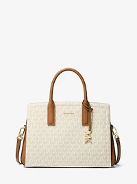 Laila Medium Signature Logo Satchel