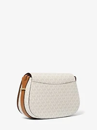Lydia Medium Signature Logo Messenger Bag