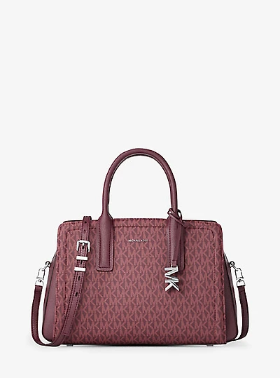 Laila Medium Signature Logo Satchel