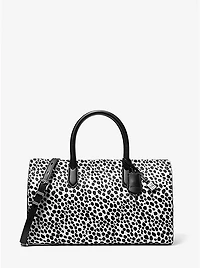 Scarlett Medium Cheetah Print Calf Hair Satchel