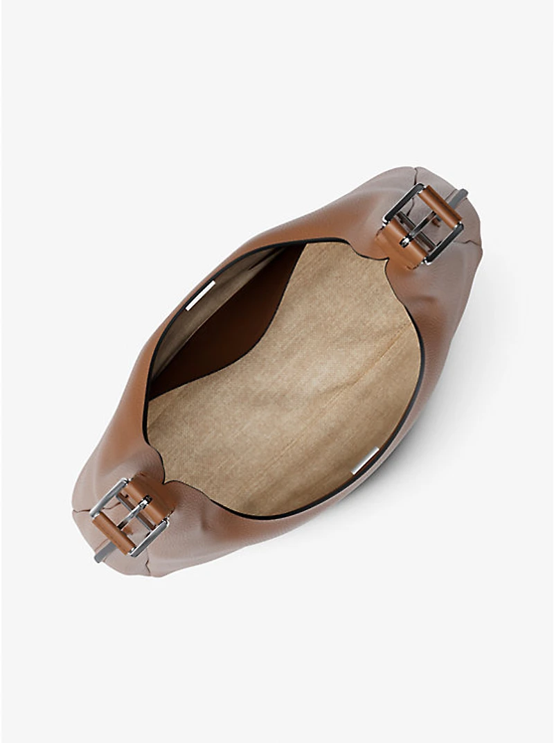 Nolita Large Pebbled Leather Hobo Shoulder Bag