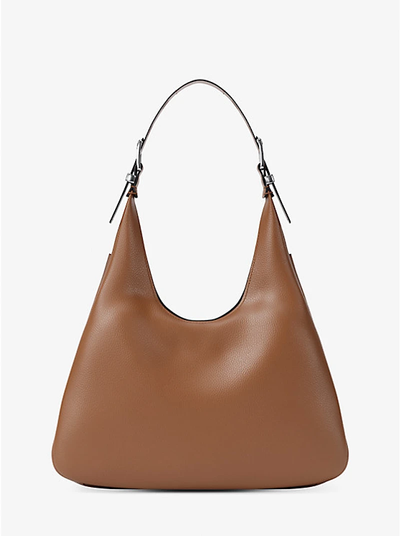 Nolita Large Pebbled Leather Hobo Shoulder Bag