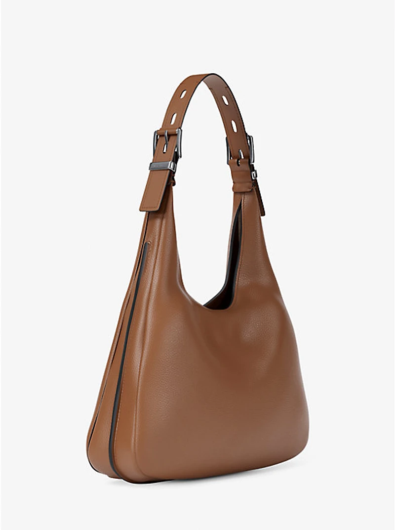 Nolita Large Pebbled Leather Hobo Shoulder Bag