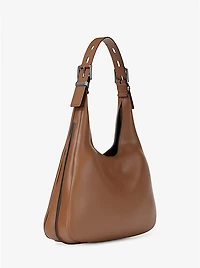 Nolita Large Pebbled Leather Hobo Shoulder Bag