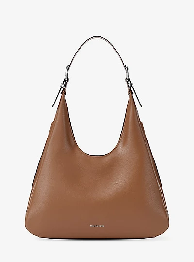 Nolita Large Pebbled Leather Hobo Shoulder Bag