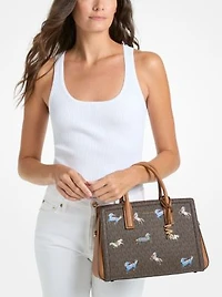 Laila Medium Signature Logo Satchel