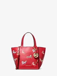 Jordi Small Leather Convertible Tote Bag