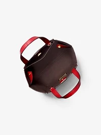 Jordi Small Leather Convertible Tote Bag