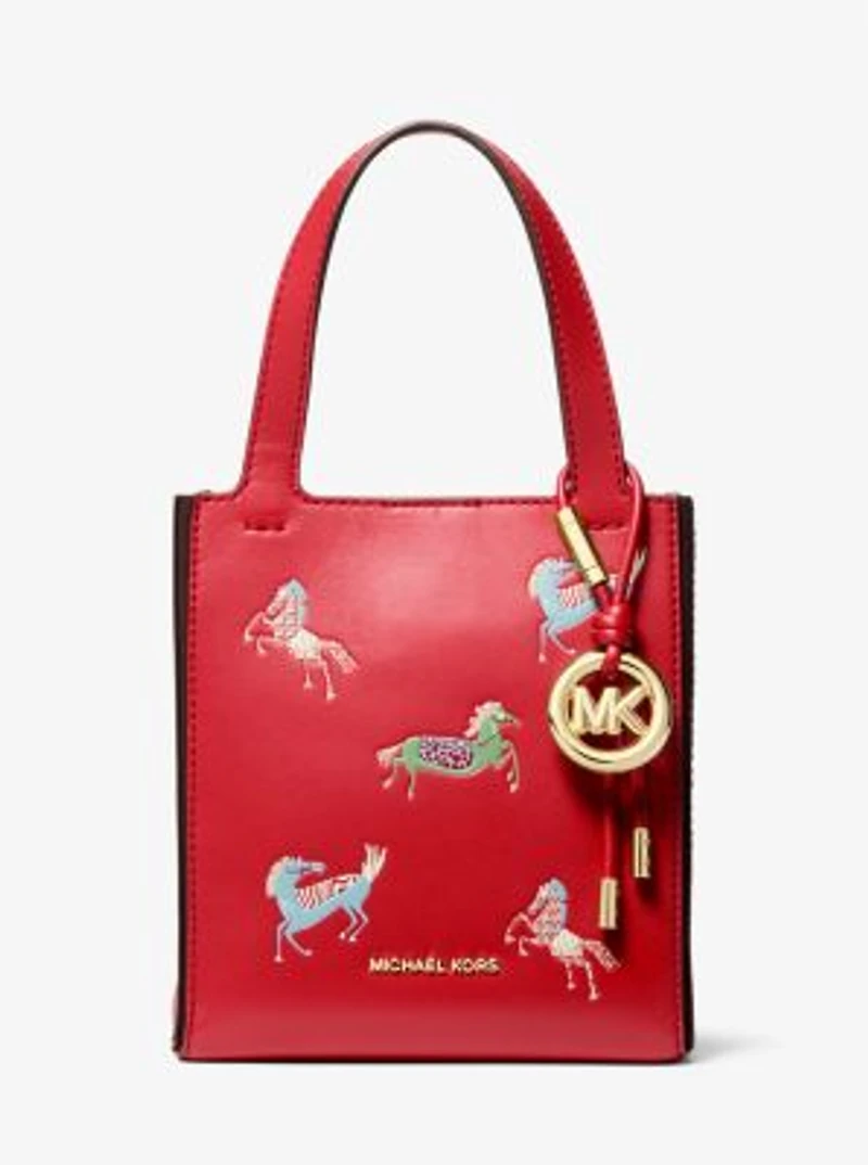 Jordi Small Leather Convertible Tote Bag