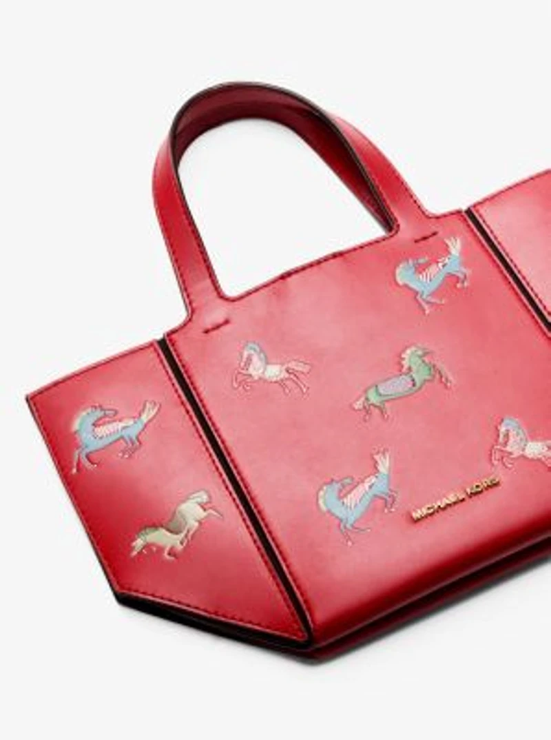 Jordi Small Leather Convertible Tote Bag