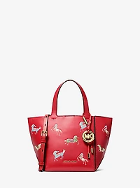 Jordi Small Leather Convertible Tote Bag