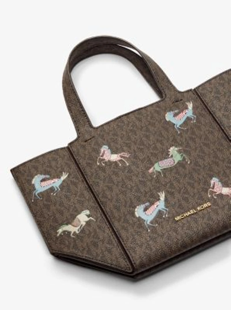 Jordi Small Signature Logo Convertible Tote Bag