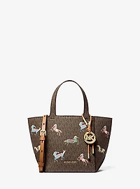 Jordi Small Signature Logo Convertible Tote Bag