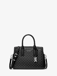 Laila Small Studded Leather Satchel