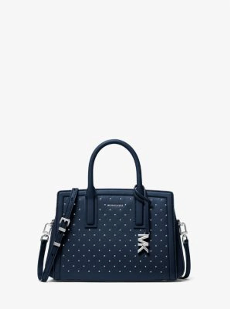 Laila Small Studded Leather Satchel