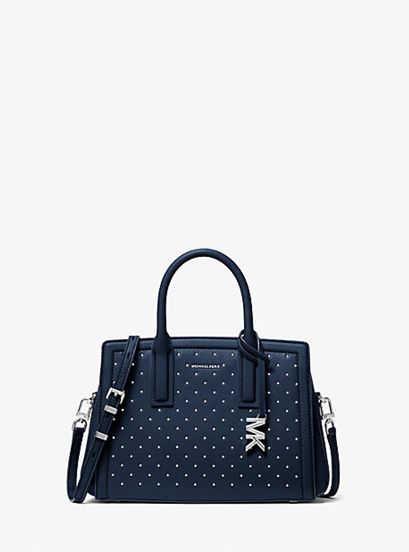 Laila Small Studded Leather Satchel