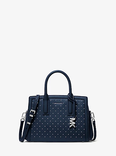 Laila Small Studded Leather Satchel