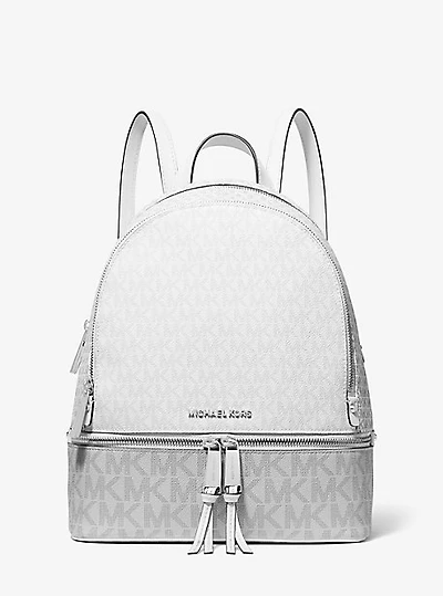 Rhea Medium Color-Block Logo Backpack