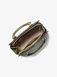 Marilyn Medium Logo Stripe Satchel