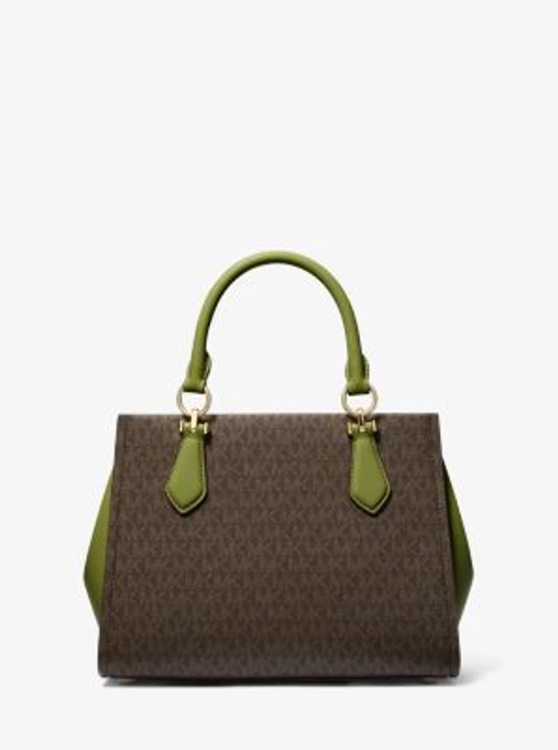 Marilyn Medium Logo Stripe Satchel