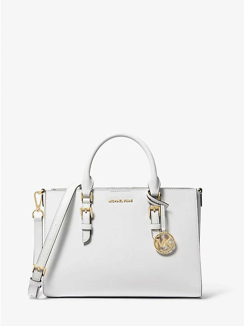Sally Medium 2-in-1 Saffiano Leather and Logo Satchel